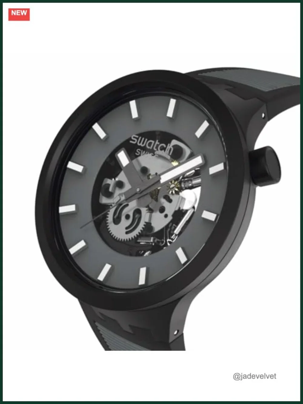 Swatch Big Bold Biosourced Lacquered Unisex Watch Automatic Waterproof 47mm
